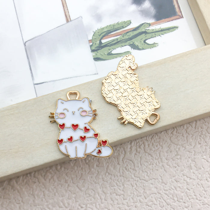 Wholesale Mixed 10 cartoon black and white cat jewelry pendant earrings necklace pendant