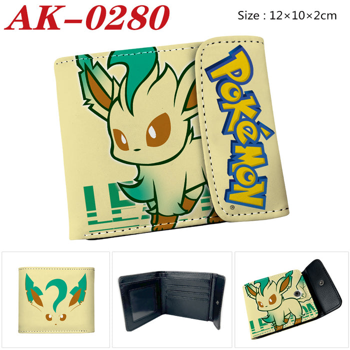 Wholesale Anime Snap Button PU Leather Short Wallet Unisex Card Coin Purse Trendy Boutique Gift
