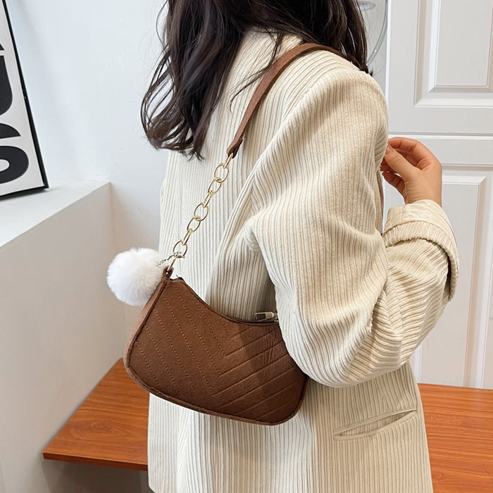 Wholesale Casual Wool Ball PU Shoulder Bag JDC-SD-SYuan007