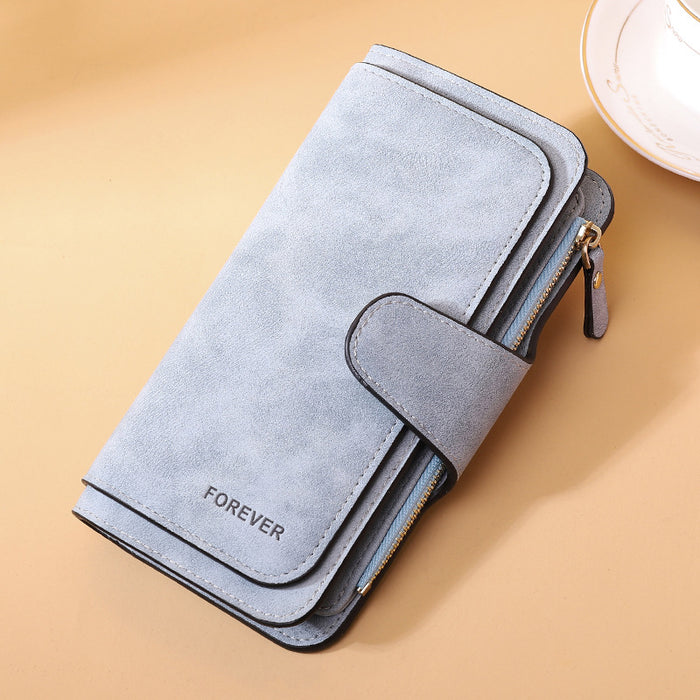 Wholesale Matte PU Leather Clutch Bag Long Large Capacity Wallet JDC-WT-Haok001