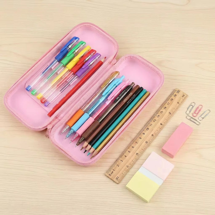 Wholesale Silicone Pencil Case DIY Hole Design Cute Stationery Organizer for Students MOQ≥10