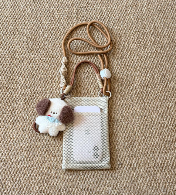 Wholesale Trendy Mesh Phone Bag Mint Green Crossbody Handbag MOQ≥2