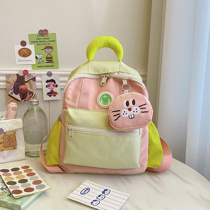 Wholesale Schoolbag Boys and Girls Small Backpack Children Color Schoolbag