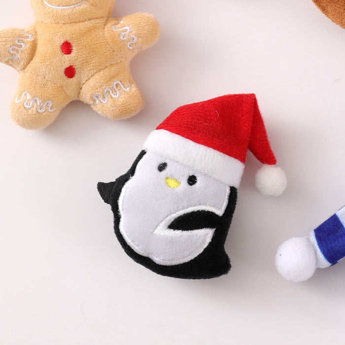 Wholesale Christmas Brooch Cute Plush Christmas Accessories Cartoon Pin Decorations Clothing Accessories