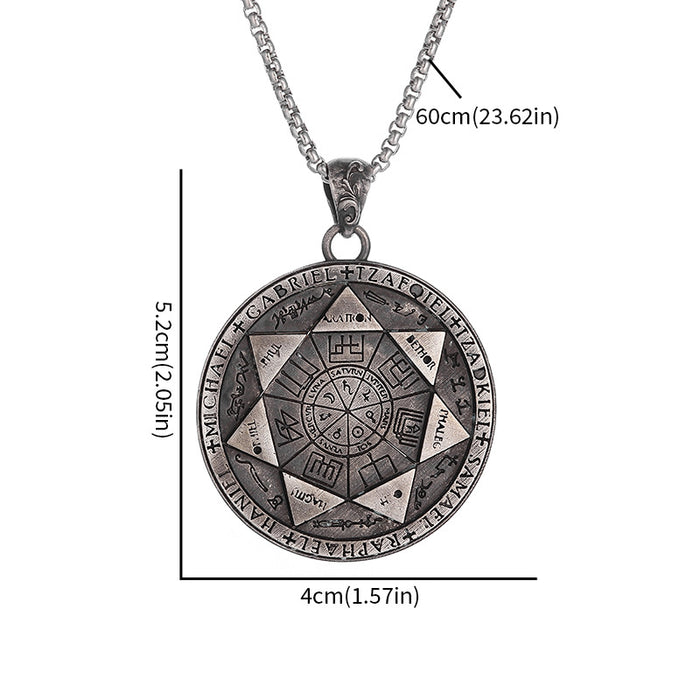 Wholesale Men Necklaces Seven Angel Magic Circle Round