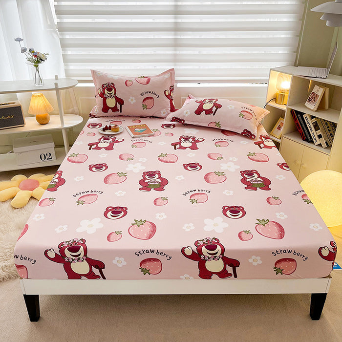 Wholesale A-level Cloud Washed Cotton Cute Cartoon Girl Heart Dormitory Bed Sheets JDC-SEE-AiErMei007