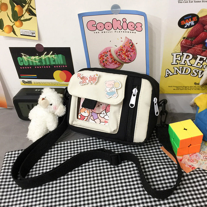 Wholesale Customized new canvas bag, crossbody bag, artistic versatile, cute shoulder bag