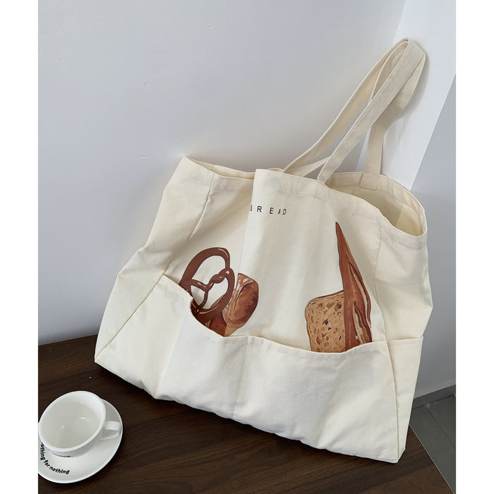 Wholesale Canvas Bag Single Shoulder, Niche Tote Bag, Cross-Border Supply