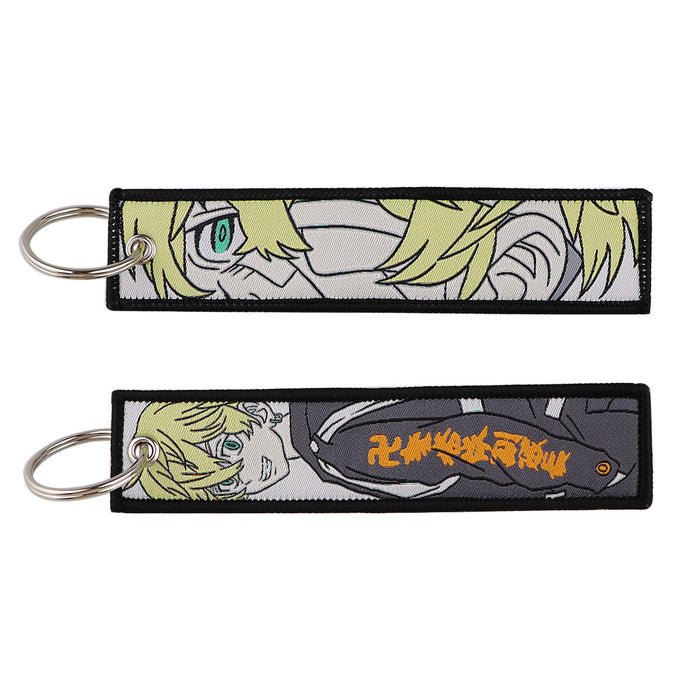 Wholesale Anime Trendy Woven Cloth Lanyard Keychain For Campus Office ID Card