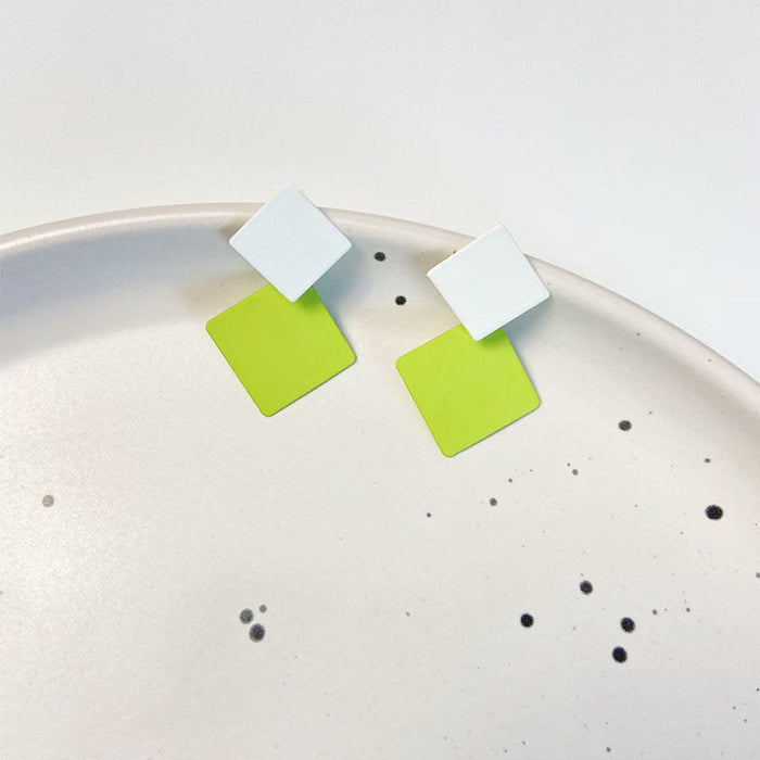 Wholesale Ear studs, niche square, unique earring style earrings