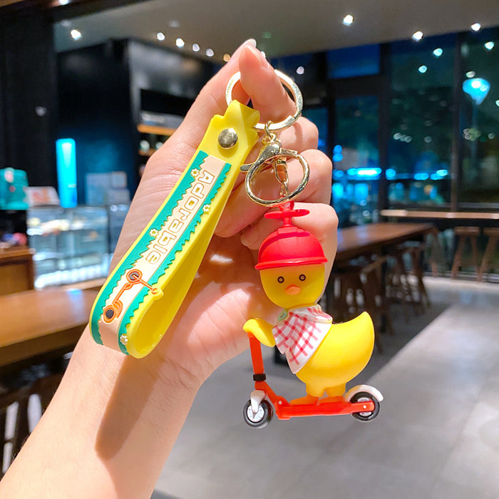 Wholesale Skateboard duck pendan couple car key chain