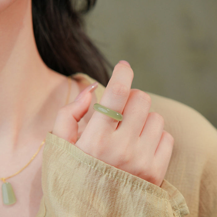 Wholesale Ring plain ring jade jewelry women's tail ring index finger ring