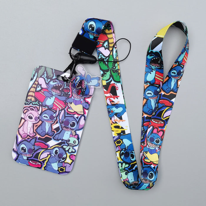 Wholesale Cartoon hard bus card holder student campus card Lanyard Keychains