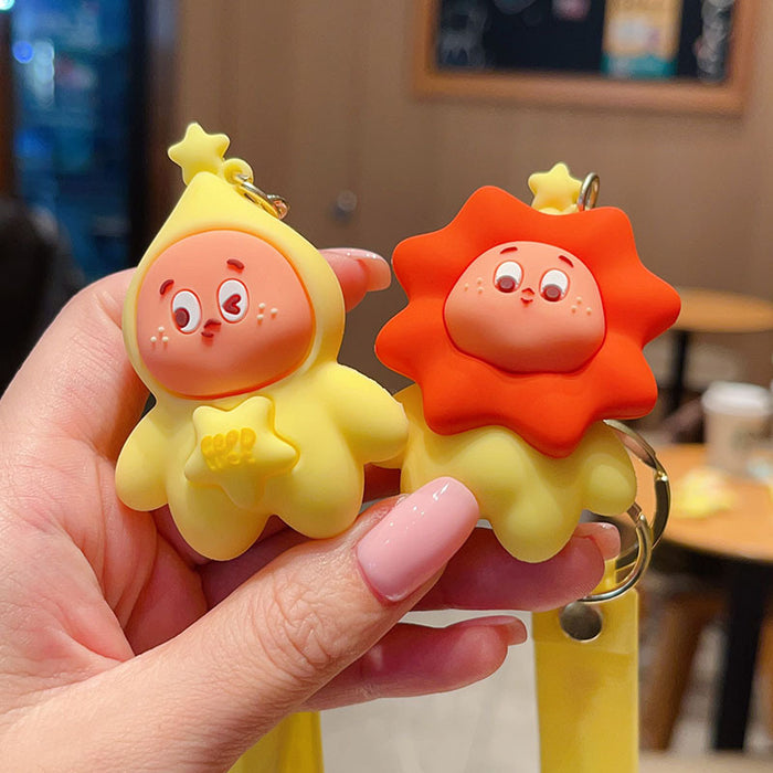 Wholesale Creative Cute Cartoon PVC Car Keychain Bag Pendant Gift