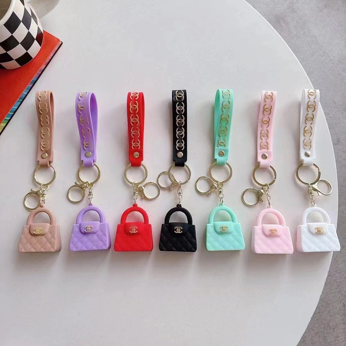 Wholesale Cartoon keychain silicone mini bag pendant car keychain fashion gift