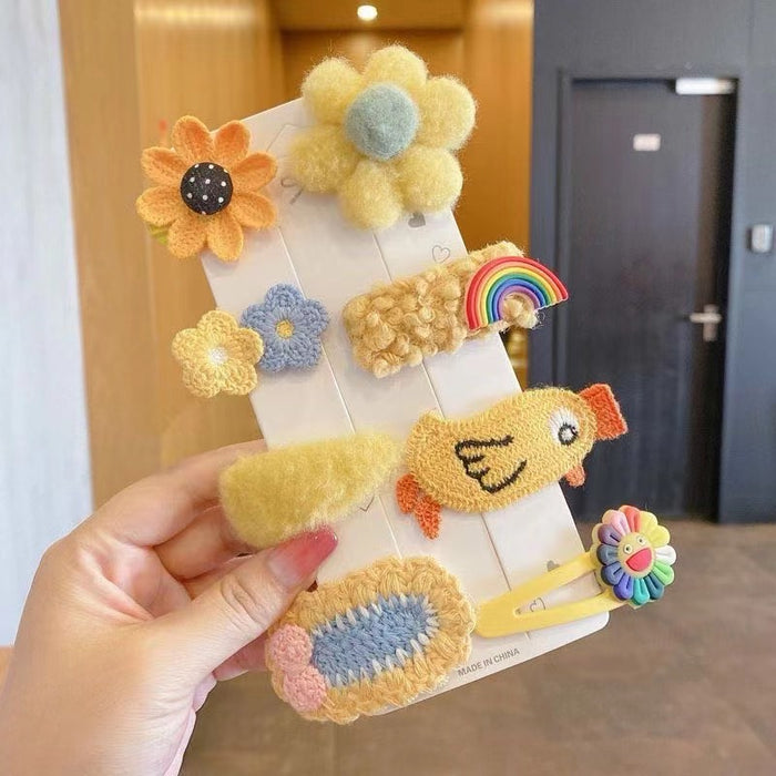 Wholesale Plush Hair Clip Lambswool Baby  Cute Bb Clip Cartoon