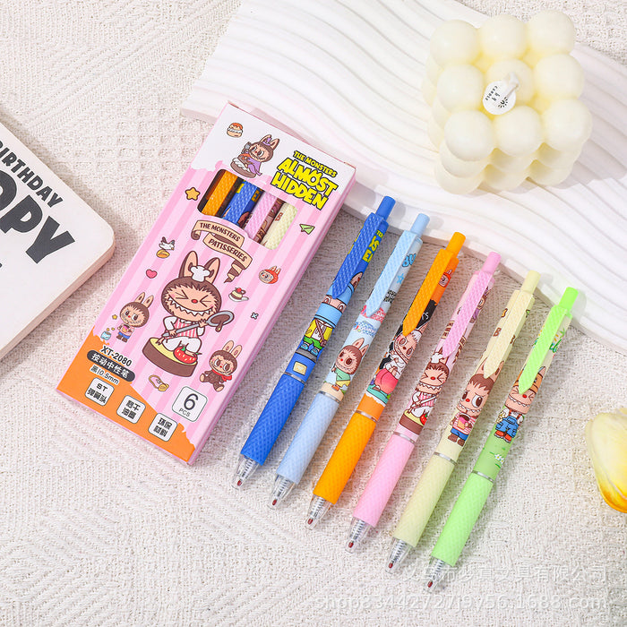 Wholesale Press Gel Pen Quick-Drying Exam Brush Question Pen Cartoon Cute High-Value Student Black Pen