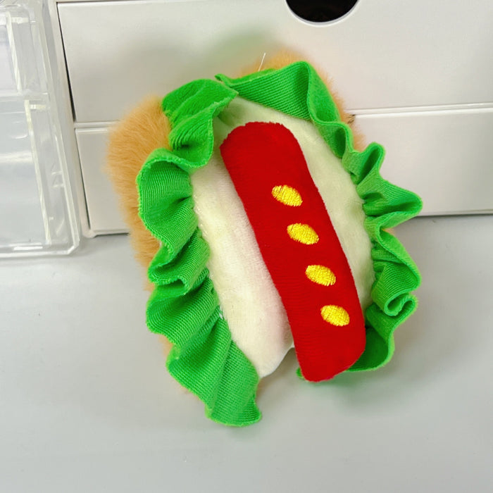 Wholesale Burger pendant accessories keychain cartoon simulation food series doll bag pendant doll machine