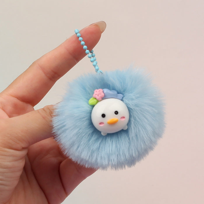 Wholesale Plush Bear Pom Pom Keychain Pendant Fashion Bag Charm For Gift