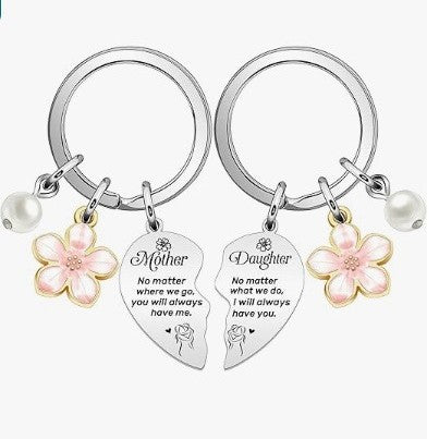 Wholesale Stainless steel keychain heart-shaped pendant gift