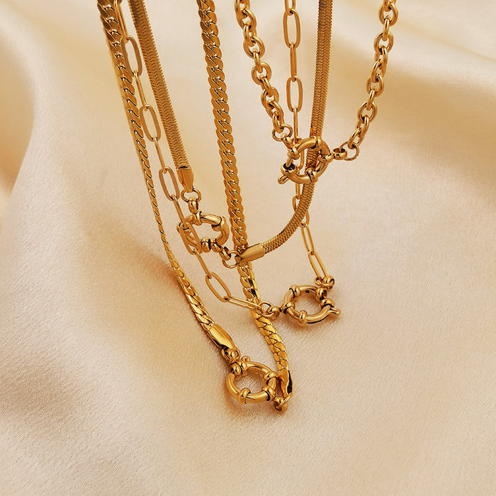 Wholesale Stainless Steel Pendant Necklace — NK Chain with Spring Claspv