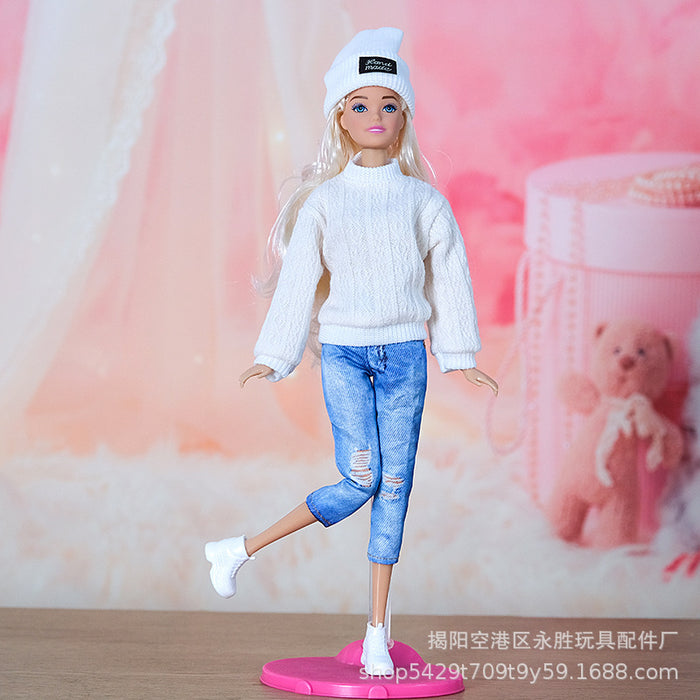 Wholesale Doll dress fashion wool sweater hat pants