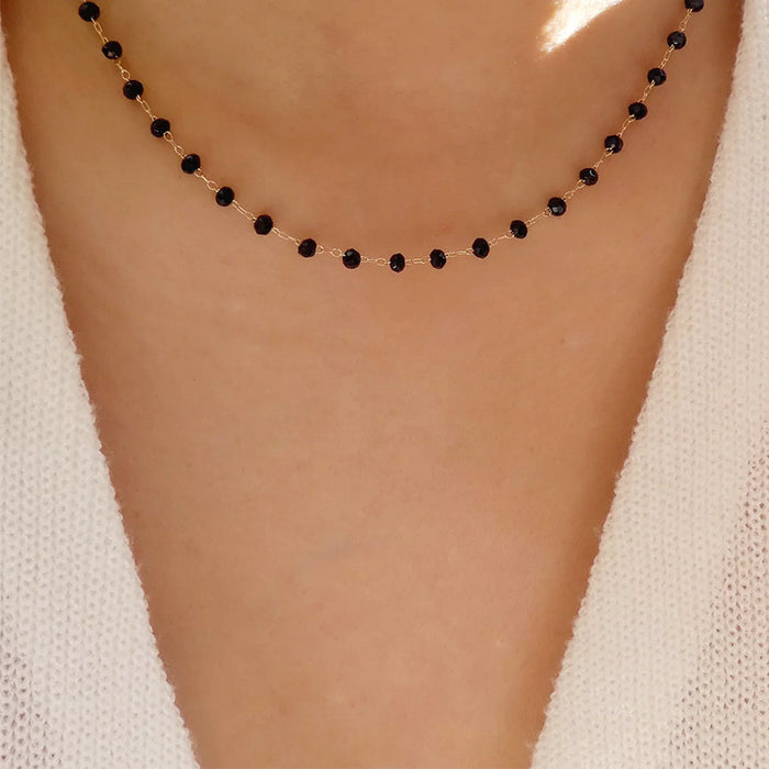 Wholesale New jewelry simple alloy zircon necklace fashionable and versatile collarbone chain necklace