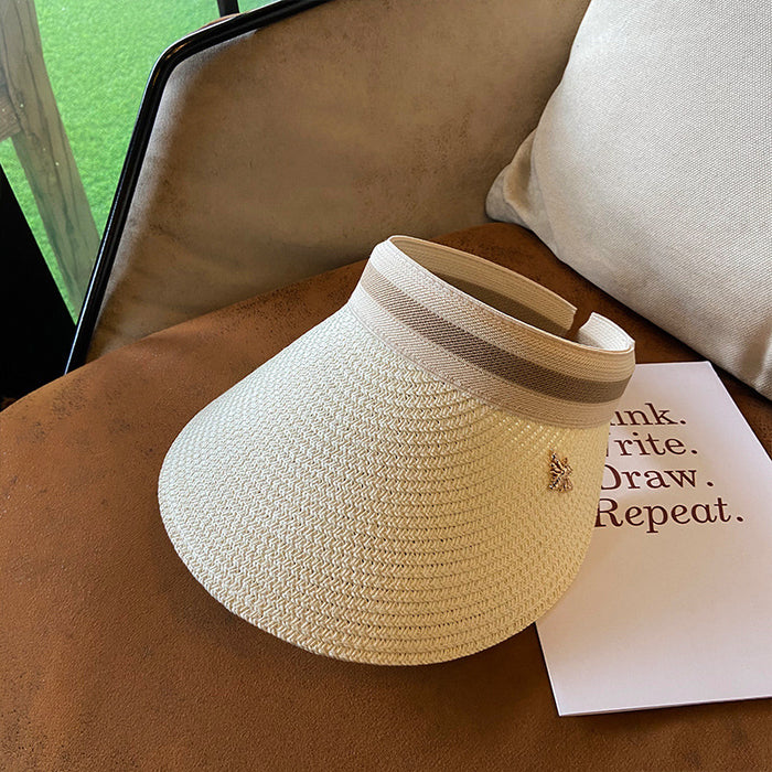 Wholesale Outdoor empty top duckbill hat, children's seaside beach, no top headband, sunshade and sun protection sun hat