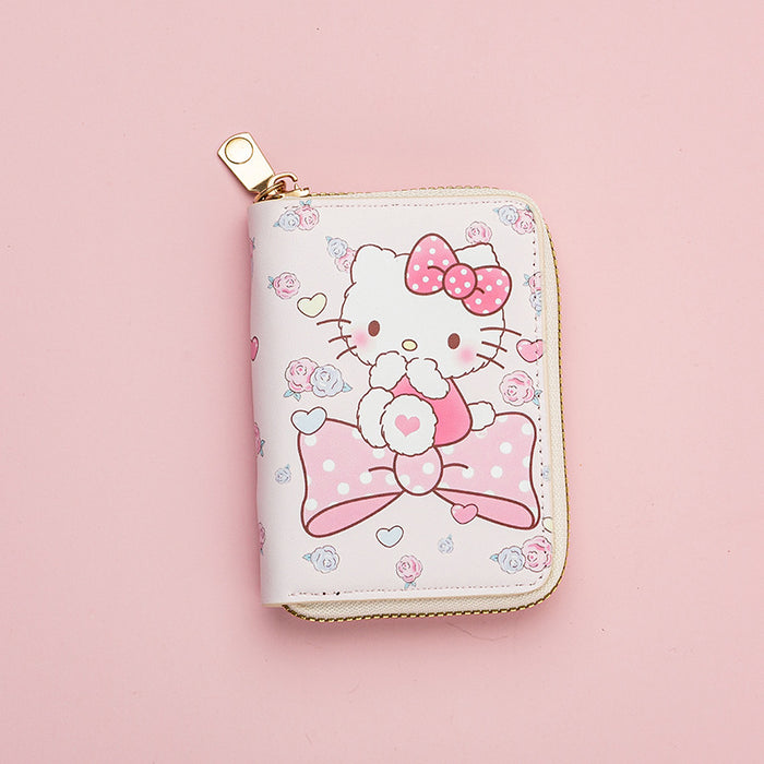 Wholesale Cute Cartoon Mini Zipper Short Wallet for Female Students