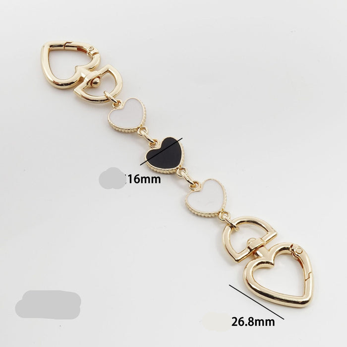 Wholesale Heart-shaped chain accessory bag strap Keychains