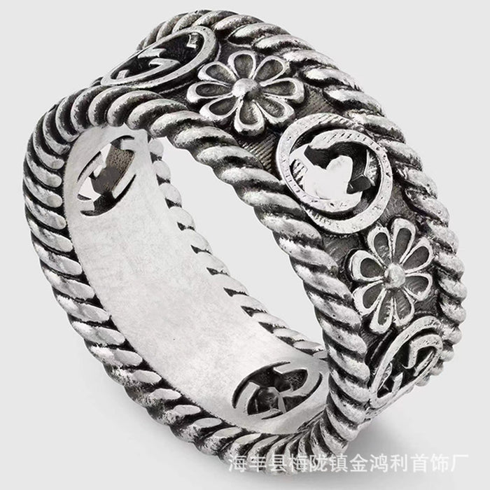 Wholesale Sterling Silver Rings Vintage Couple Rings JDC-RS-JHL001