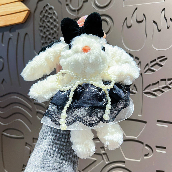 Wholesale Creative Plush Princess Skirt Long Ear Rabbit Keychain Cartoon Cute Bag Pendant Gift