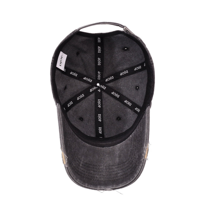 Wholesale Retro washed hat, personalized graffiti letter baseball cap, versatile duckbill cap