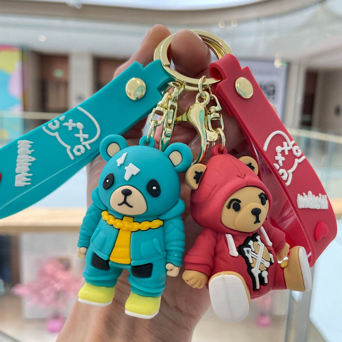 Wholesale Cute dressing keychain, exquisite and creative small gift, backpack pendant, cartoon doll, car keychain