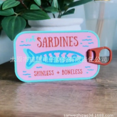 Wholesale Plastic Sardine Tin Jewelry Box Fishbone Earring Organizer European Style Boutique Resale