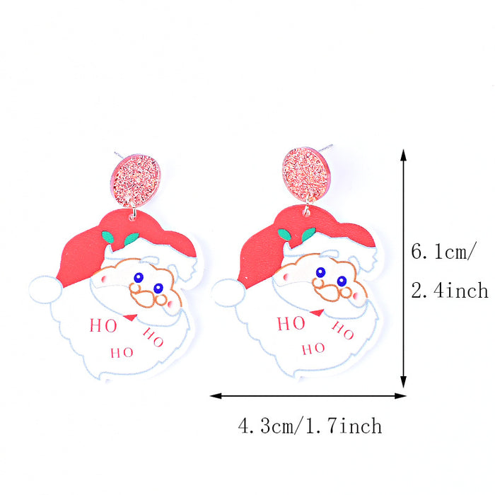 Wholesale New Christmas earrings green fur strange    Christmas tree snowflake elk gingerbread man