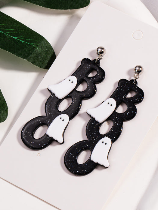 Wholesale Acrylic Funny  Earrings Ghost Skull Magic Hat Earrings Pendants Earrings