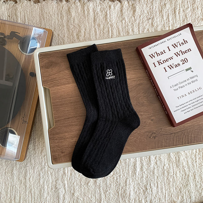 Wholesale Socks with double needle embroidery, tube socks, pile socks