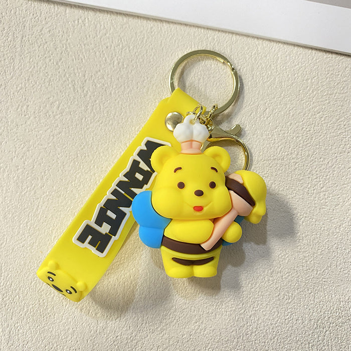 Wholesale Cute PVC honey bear keychains