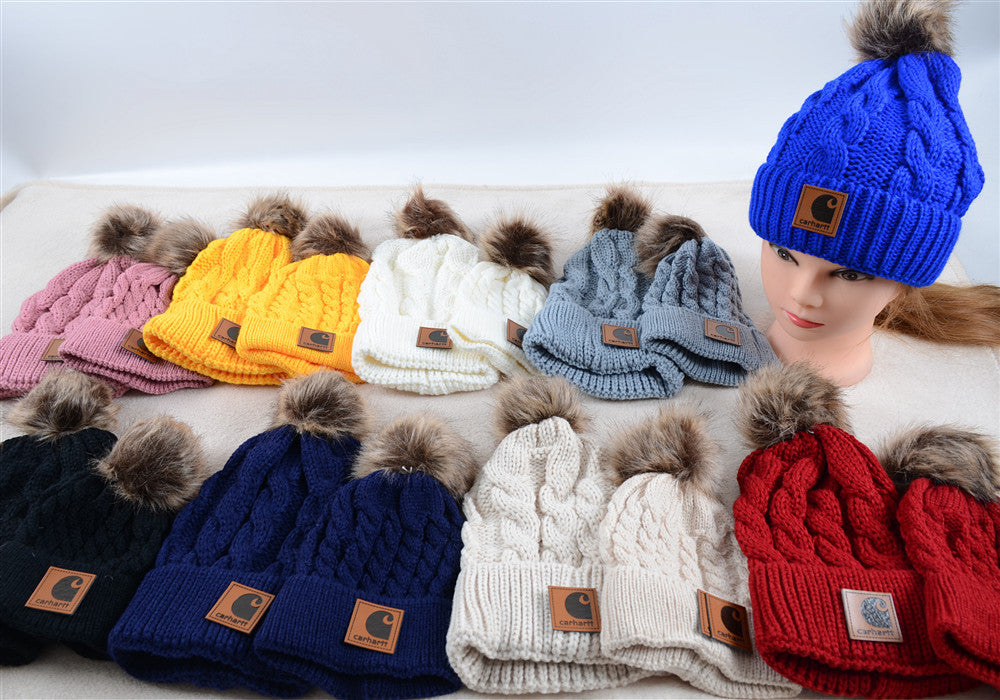 Wholesale Twist Knit Parent-child Hats Children's Hats Adult Hats (F) JDC-FH-KuT017