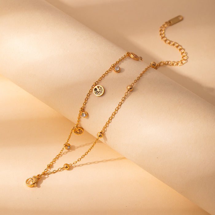 Wholesale Stainless steel fashion diamond bracelet flower geometric