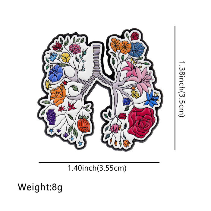 Wholesale 5pcs Human Organs Heart Brain  Doctor Badge Clothing Backpack Decorative Alloy Brooch