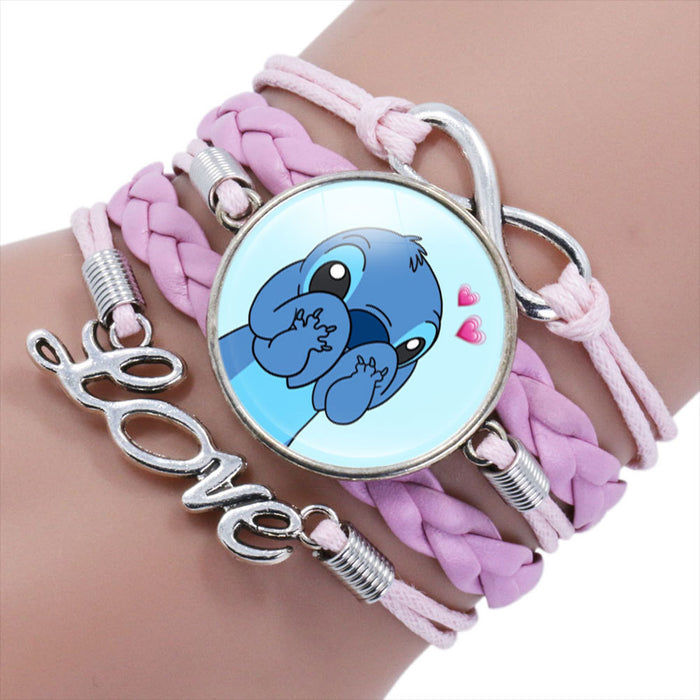 Wholesale Cartoon Braided Multi-layer Gemstone Bracelet JDC-BT-NH019