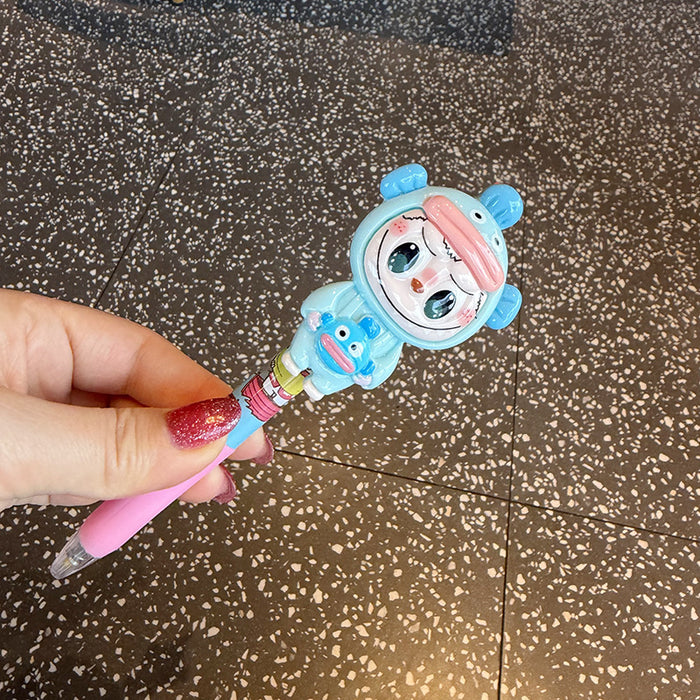 Wholesale Sweet and cute cartoon monster press ballpoint pen