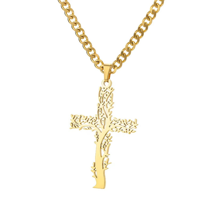 Wholesale Micro inlaid zircon cross pendant necklace collarbone chain jewelry