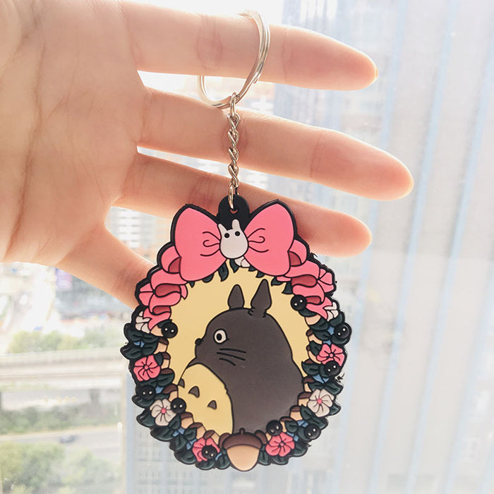 Wholesale Japanese Anime Surrounding Spirited Away Big Fat Cat Gray Fat Man Double-sided Keychain Cartoon Faceless Men's Bag Pendant JDC-KC-Hual006