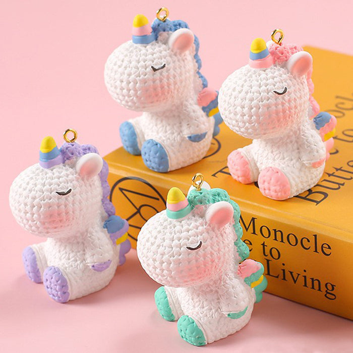 Wholesale Resin Unicorn Doll Keychain