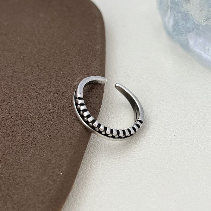 Wholesale High end ring, simple and versatile, personalized retro fashion, unique tooth pattern ring for women