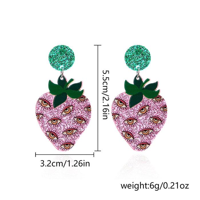 Wholesale  Day Earrings Jewelry Ghost Eyes Funny Holiday Leaf-shaped Acrylic Earrings