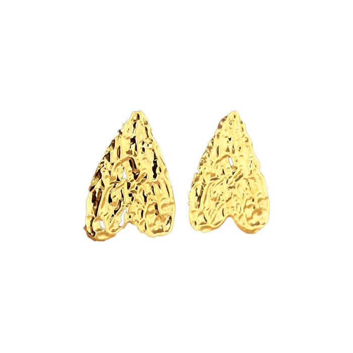 Wholesale Stainless Steel Gold Plated Heart Shaped Earrings JDC-ES-YiSeng004